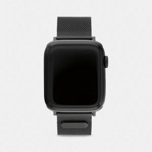 Black Coach Apple Watch® Strap, 42 Mm And 44 Mm Men Watches | 714ZLVJIP