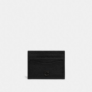 Black Coach Card Case Men Card Cases & Money Clips | 723SQWRCV