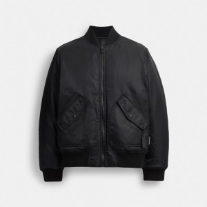 Black Coach Reversible Ma 1 Jacket Women Jackets & Outerwear | 846ODQSVB