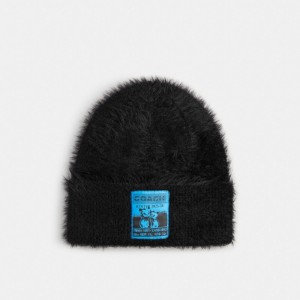 Black Coach The Lil Nas X Drop Beanie Men Hats Scarves & Gloves | 943SKRFYW