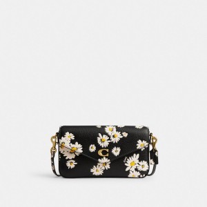 Black Multicolor Coach Wyn With Floral Print Women Crossbody Bags | 518KBHYXF