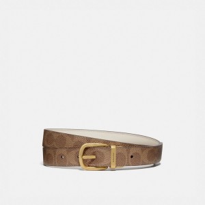 Brown Coach Harness Buckle Reversible Belt, 25 Mm Women Belts | 358DZUYIN