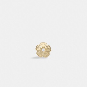 Gold Coach 14 K Gold Tea Rose Single Stud Earring Women Jewelry | 185YBHGFV