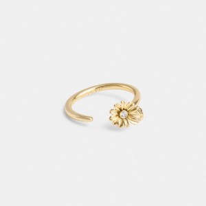 Gold Coach Garden Flower Ring Women Jewelry | 035TRJHFX