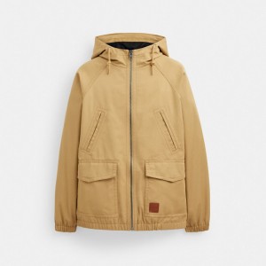 Khaki Coach Lightweight Parka Men Jackets & Outerwear | 103WNXYUO