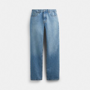 Light Wash Coach Denim Jeans Men Tops & Bottoms | 124PBAFCH