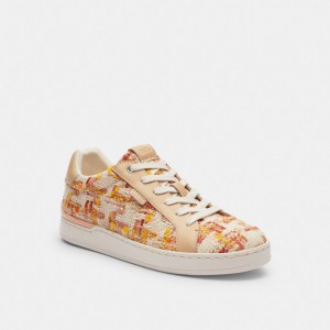 Neutral Coach Lowline Low Top Women Sneakers | 279HVOLYS