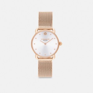 Rose Gold Coach Elliot Watch, 28 Mm Women Watches | 108GWDVHM