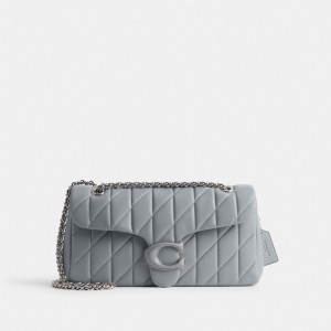 Silver / Grey Blue Coach Tabby Shoulder Bag 33 With Quilting Women Shoulder Bags & Hobos | 908FWYUHA