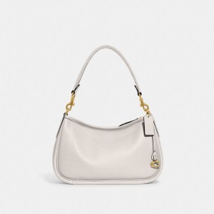 pebble leather/Brass/Chalk Coach Cary Women Crossbody Bags | 759EADLPY