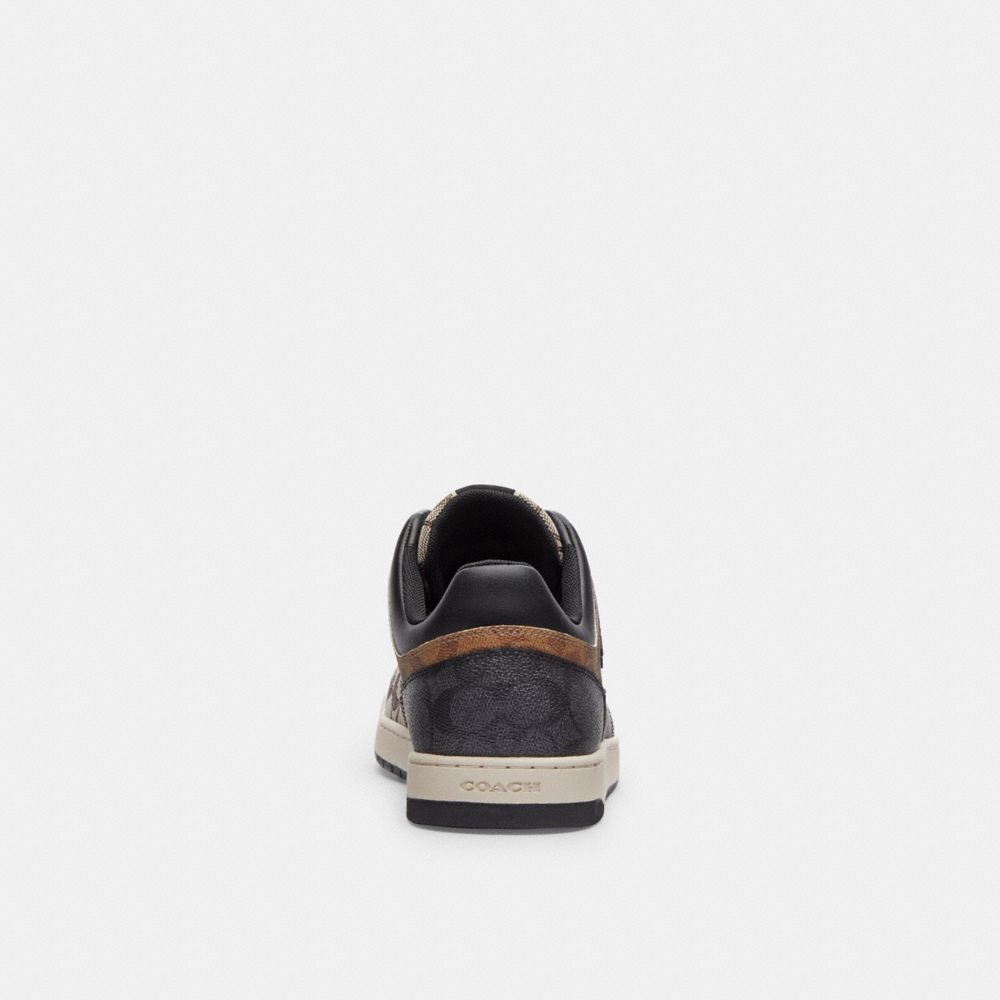 Black/Maple Coach C201 In Signature Men Sneakers | 702IGOQPX