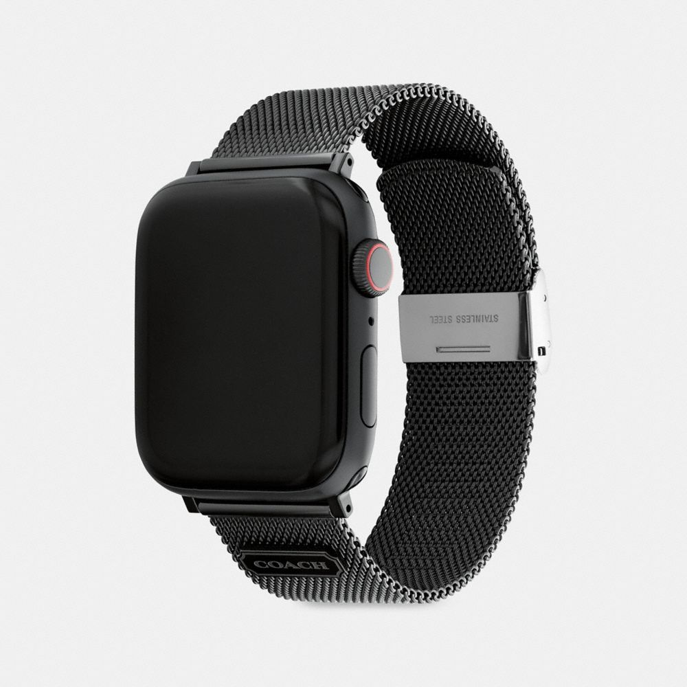 Black Coach Apple Watch® Strap, 42 Mm And 44 Mm Women Watches | 036XQTCHA