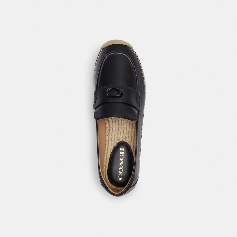 Black Coach Camilla Espadrille Women Flats & Loafers | 720KCBEHA