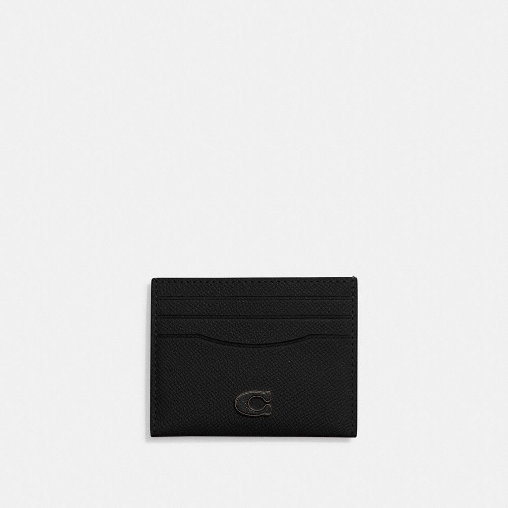 Black Coach Card Case Men Card Cases & Money Clips | 435RKYDJB