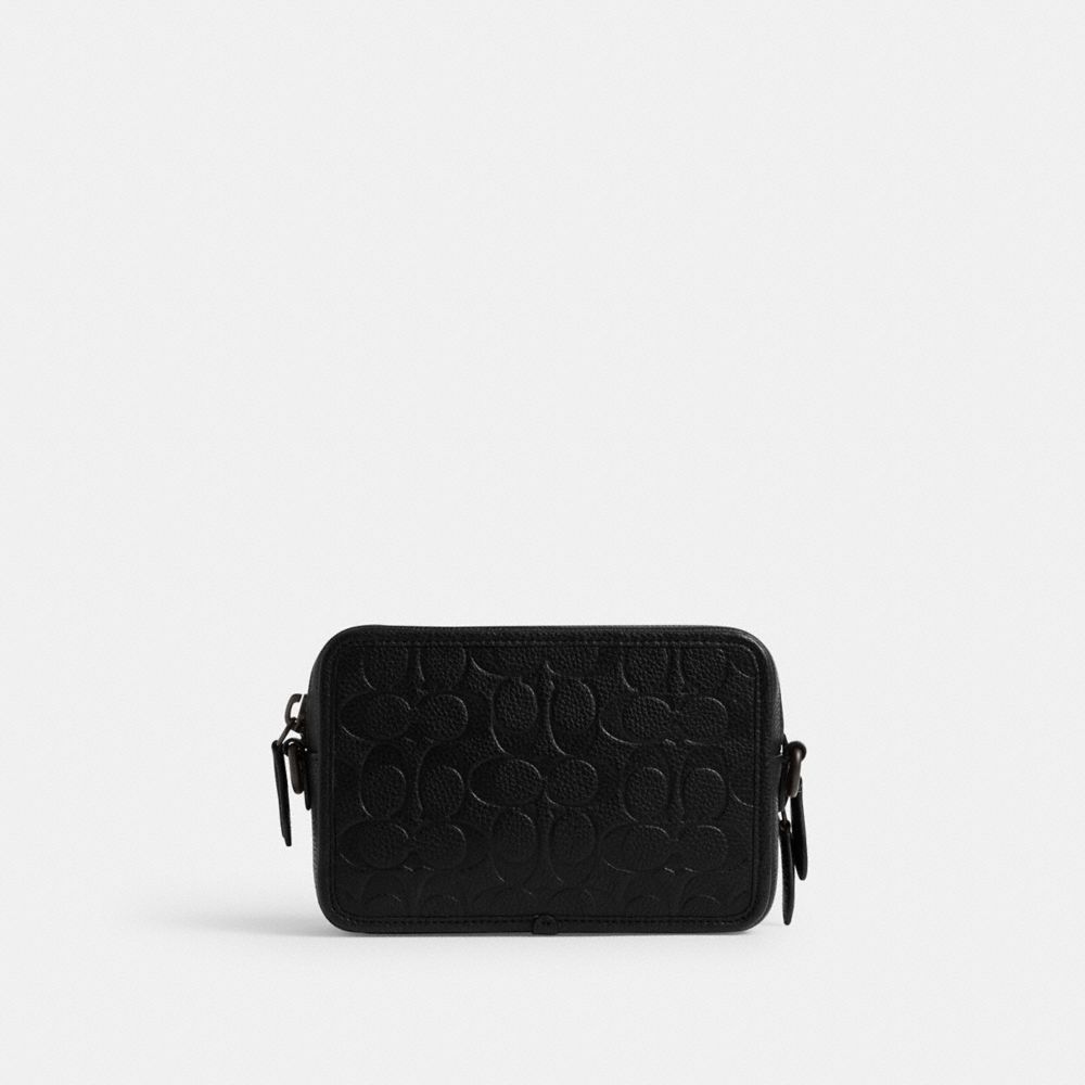 Black Coach Charter Crossbody With Hybrid Pouch In Signature Leather Men Messenger & Crossbody | 371OZSHYN