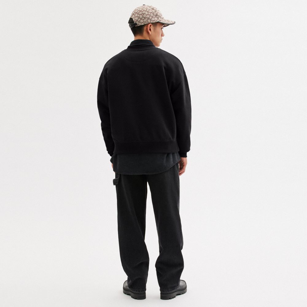 Black Coach Essential Crewneck Men Tops & Bottoms | 136PDXBAC