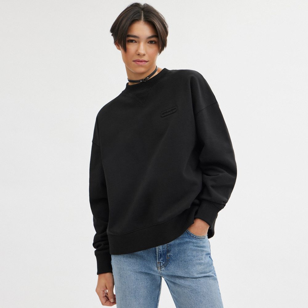 Black Coach Essential Crewneck Men Tops & Bottoms | 136PDXBAC