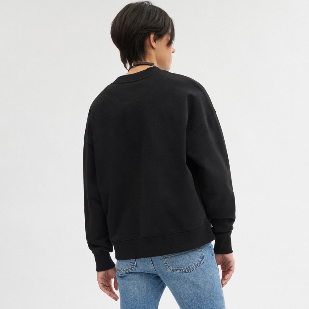 Black Coach Essential Crewneck Men Tops & Bottoms | 136PDXBAC