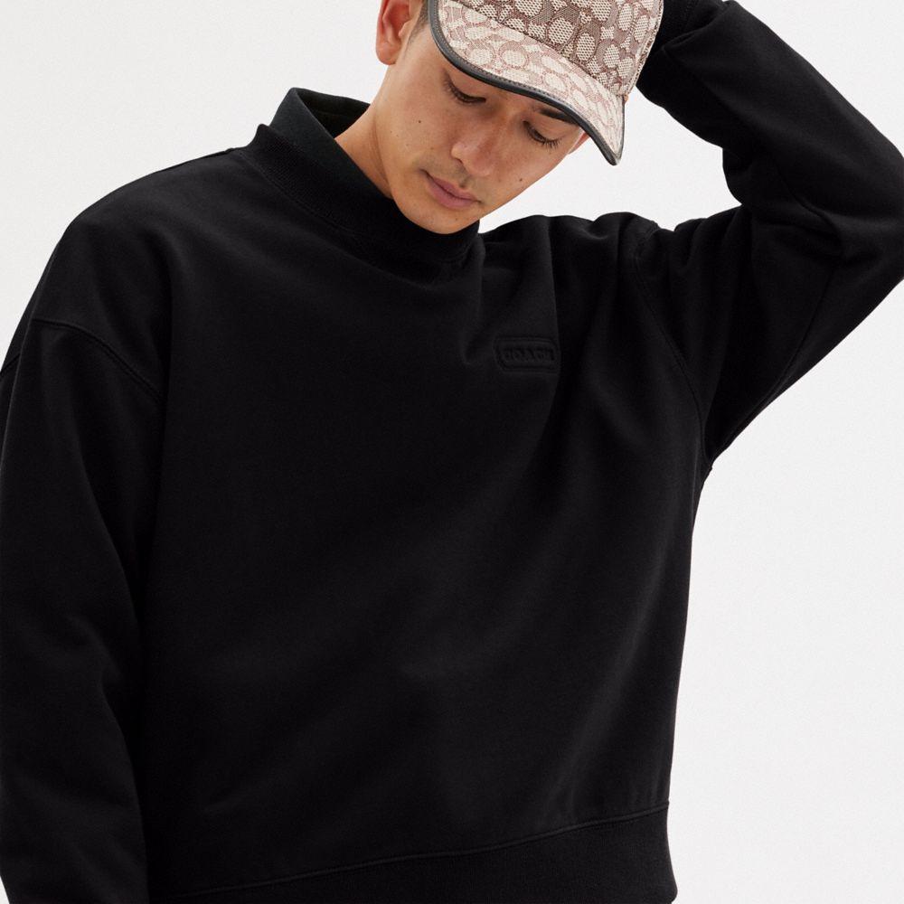 Black Coach Essential Crewneck Men Tops & Bottoms | 136PDXBAC