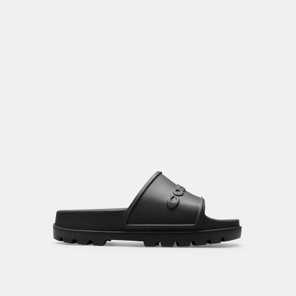 Black Coach Jesse Slide Men Sandals & Slides | 526EWUBPX