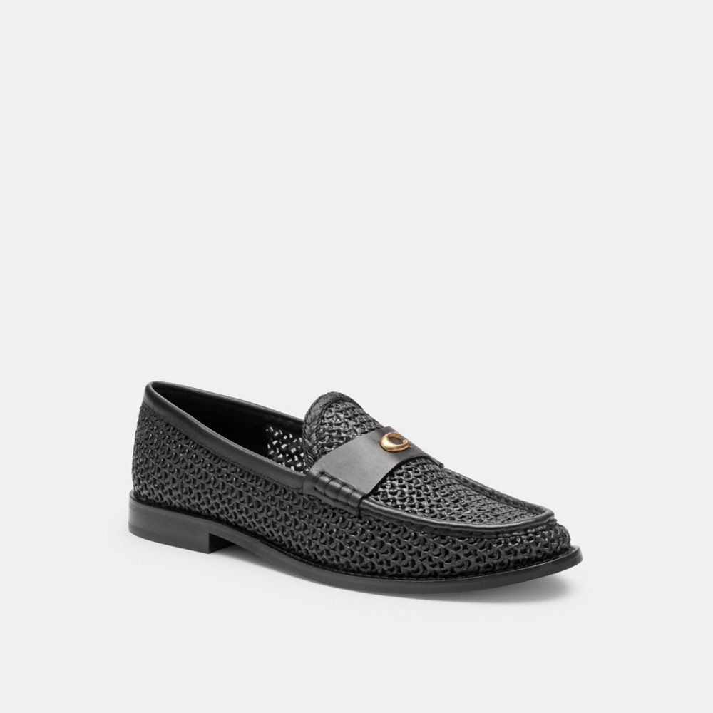 Black Coach Jolene Loafer Women Flats & Loafers | 143OSEMHP