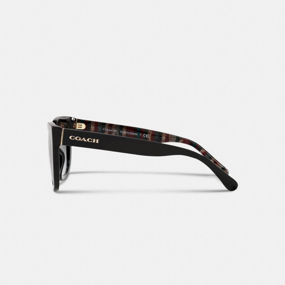 Black Coach Legacy Stripe Square Sunglasses Women Eyewear | 953OUAFWG