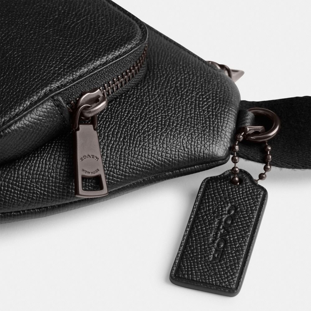 Black Coach Signature Canvas Interior Detail Men Belt Bags | 241QAWFUR