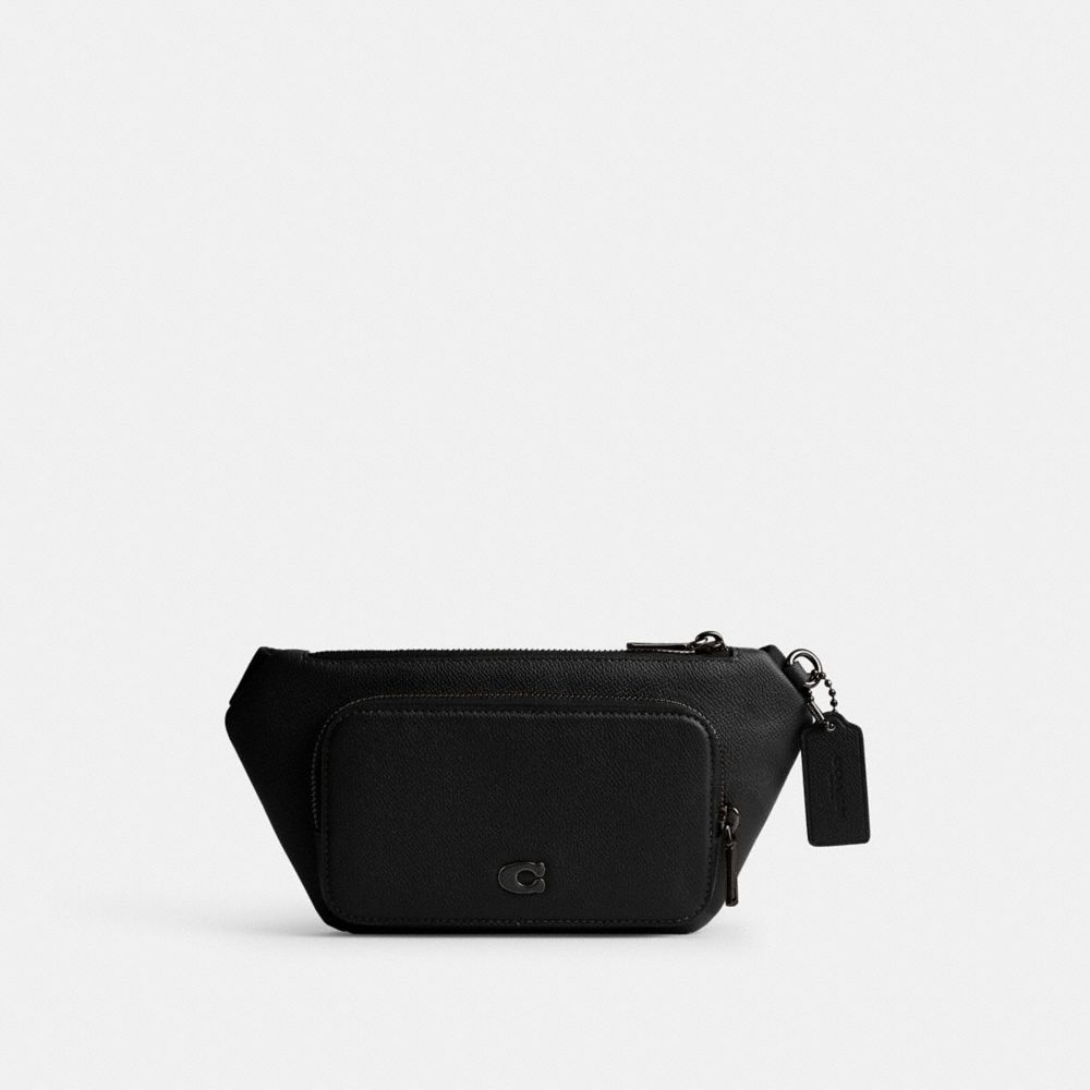 Black Coach Signature Canvas Interior Detail Men Belt Bags | 241QAWFUR