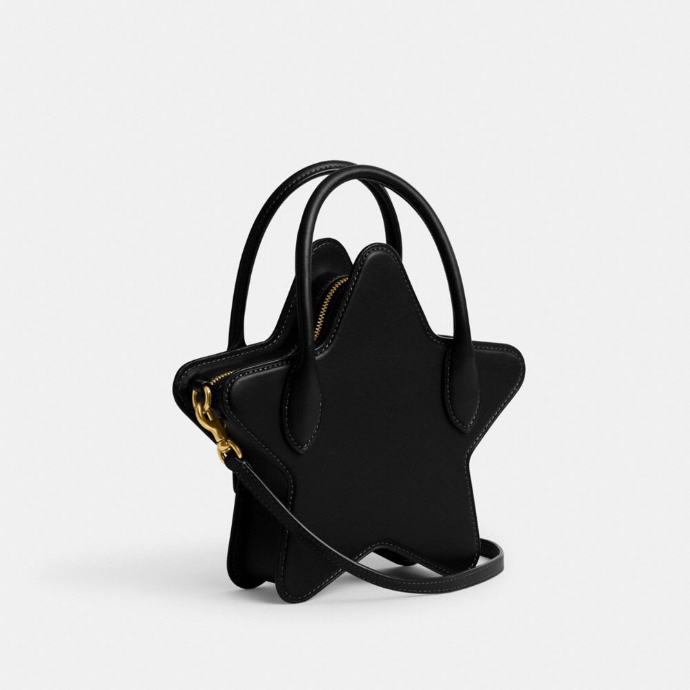 Black Coach Star Bag In Regenerative Leather Women Crossbody Bags | 124GHYCSO