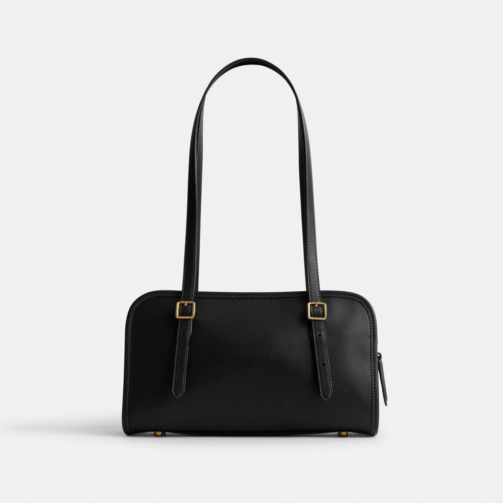 Black Coach Swing Zip Women Shoulder Bags & Hobos | 536LMYQEO