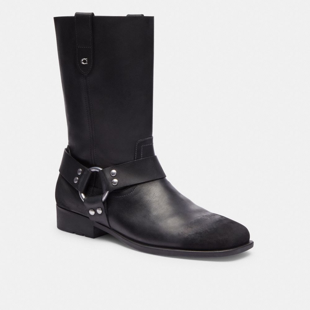 Black Coach Tara Biker Boot Women Boots | 567BJXKYD