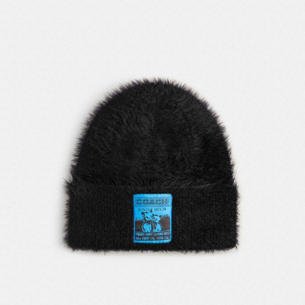 Black Coach The Lil Nas X Drop Beanie Men Hats Scarves & Gloves | 943SKRFYW