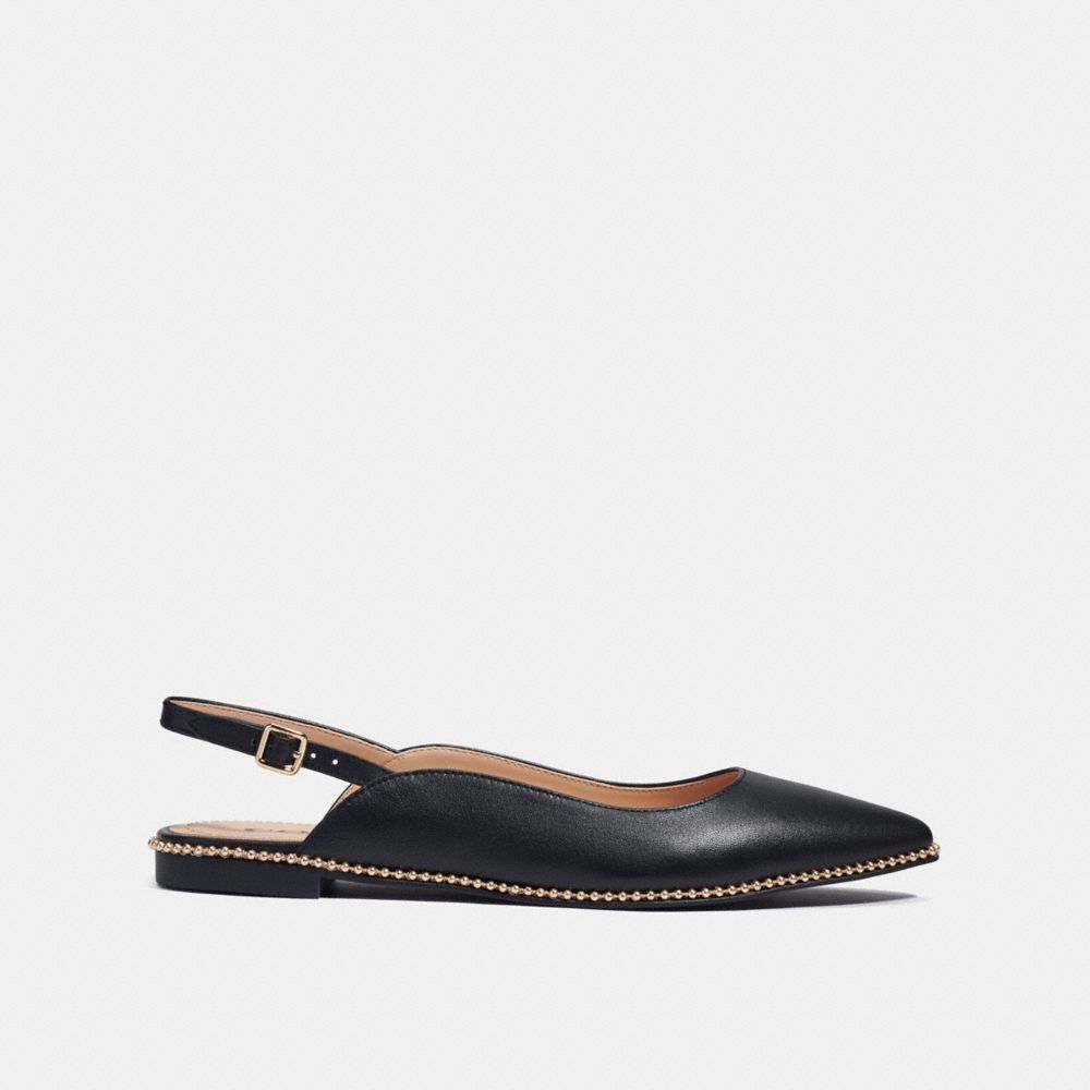 Black Coach Vae Skimmer Women Flats & Loafers | 513LHOVER