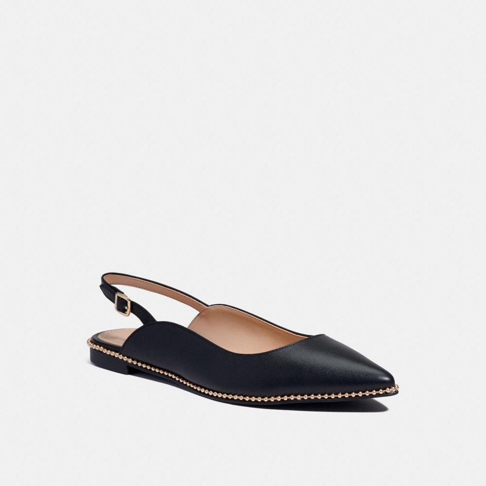 Black Coach Vae Skimmer Women Flats & Loafers | 513LHOVER