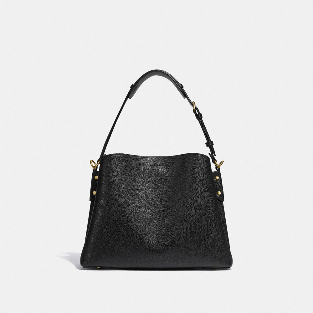 Black Coach Willow Shoulder Bag Women Shoulder Bags & Hobos | 705YPZGFJ