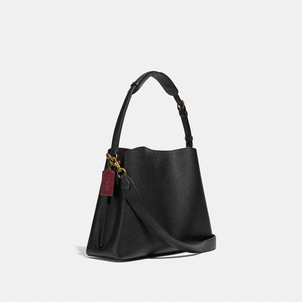 Black Coach Willow Shoulder Bag Women Shoulder Bags & Hobos | 705YPZGFJ