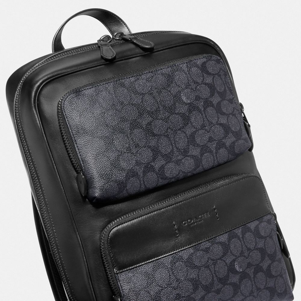 Black Copper / Grey / Black Coach Gotham In Signature Canvas Men Backpacks | 165URECOZ