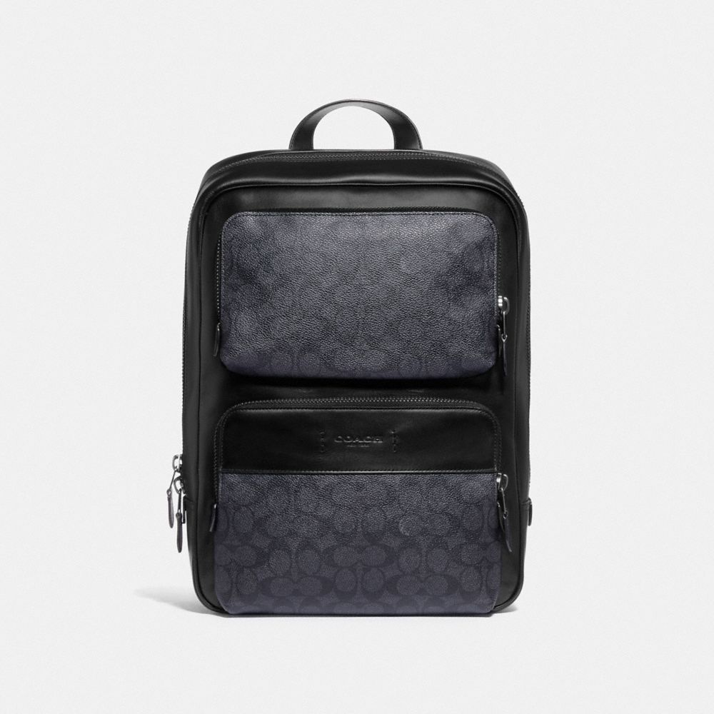 Black Copper / Grey / Black Coach Gotham In Signature Canvas Men Backpacks | 165URECOZ