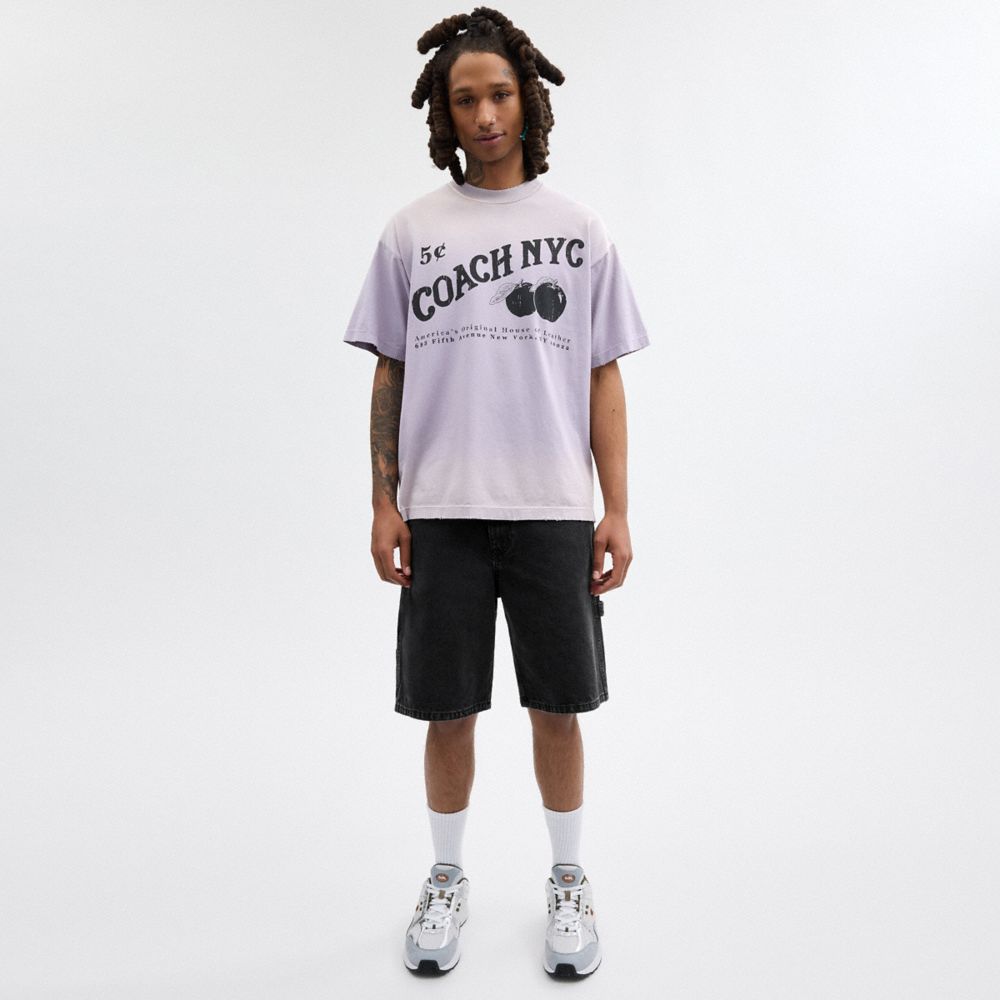 Black Denim Coach Black Denim Shorts In Organic Cotton Men Tops & Bottoms | 254WNTUIY