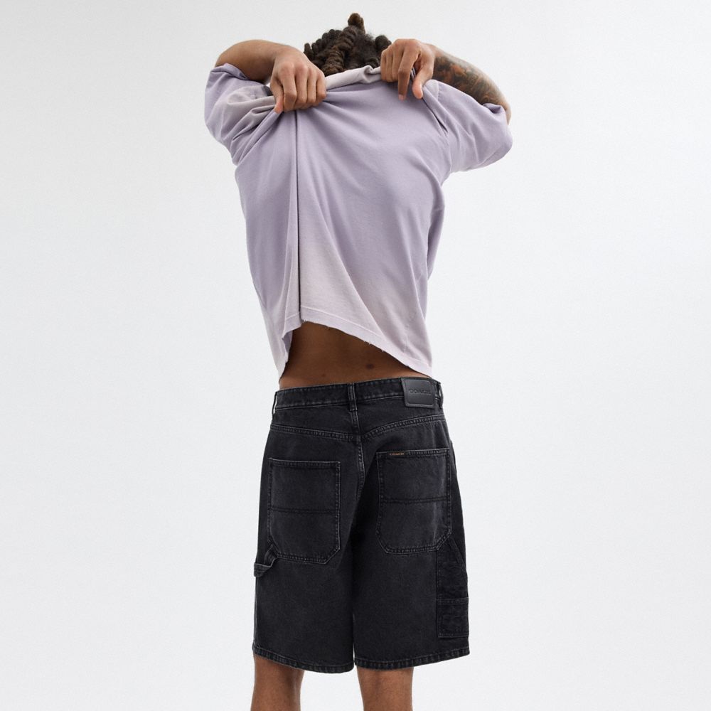 Black Denim Coach Black Denim Shorts In Organic Cotton Men Tops & Bottoms | 254WNTUIY