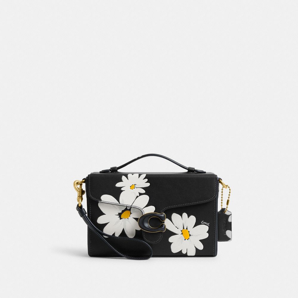 Black Multicolor Coach Tabby Box Bag With Floral Print Women Crossbody Bags | 264EZAUTS