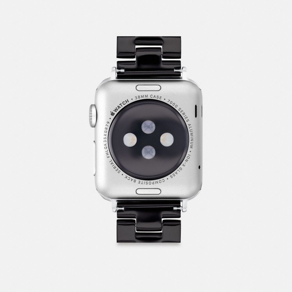 Black Signature Coach Apple Watch® Strap, 38 Mm, 40 Mm And 41 Mm Men Watches | 026IGXLZM