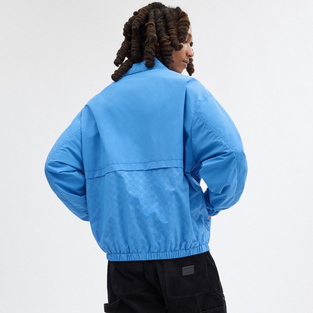 Blue Coach Windbreaker Men Jackets & Outerwear | 416BGWATU