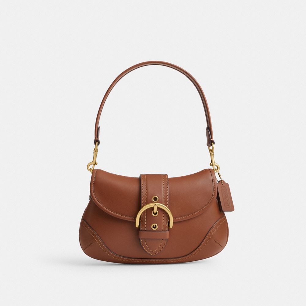 Brass/1941 Saddle Coach Soho Bag In Regenerative Leather Women Shoulder Bags & Hobos | 849TPMKNX