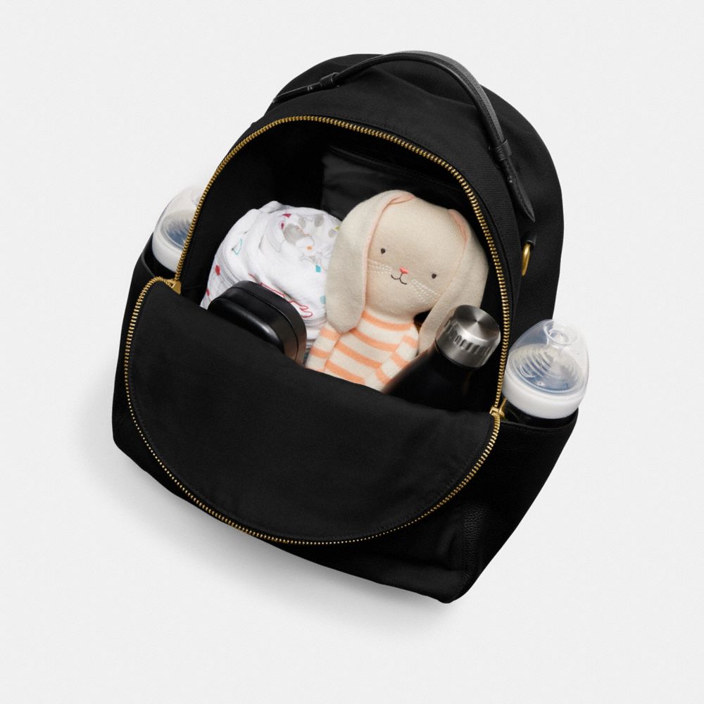 Brass/Black Coach Baby Men Backpacks | 563DBGVJS