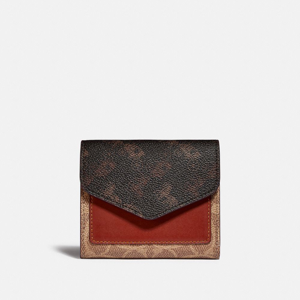 Brown Red Coach Wyn Small Wallet With Horse And Carriage Print Women Small Wallets | 754TXRDGQ