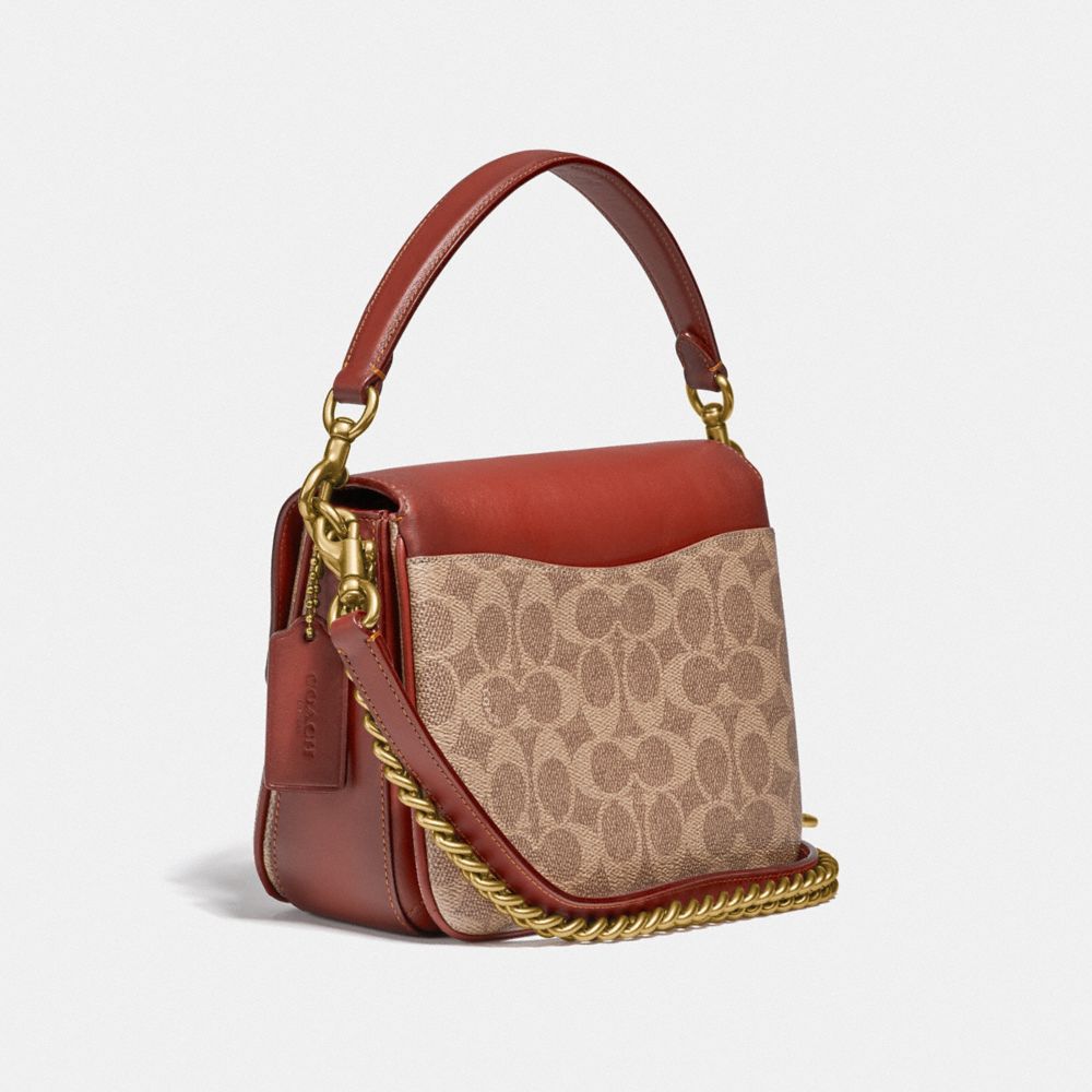 Brown / Red Coach Cassie Crossbody Bag 19 In Signature Canvas Women Crossbody Bags | 012MPYXZD