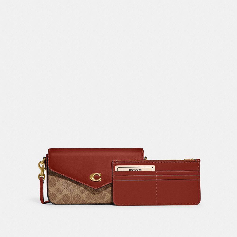 Brown / Red Coach Wyn Crossbody Bag In Signature Canvas Women Crossbody Bags | 861ZJUOCA