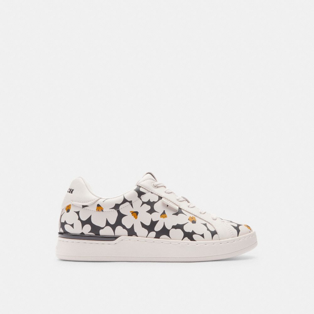 Chalk Multi Coach Lowline Low Top With Floral Print Women Sneakers | 465EJIUCO