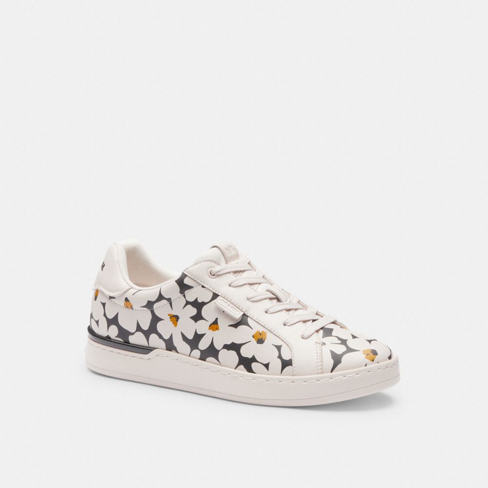 Chalk Multi Coach Lowline Low Top With Floral Print Women Sneakers | 465EJIUCO